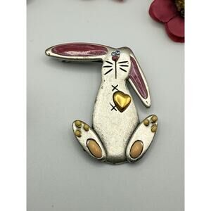 Vintage AJMC BunnBrooch " Honey Bunny" Pin